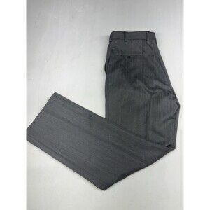 Austin Reed Men 36x33 Gray Herringbone Gentry Flannel Wool Dress Pants Trousers